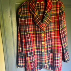 Emanuel Ungaro Multicolor Plaid Blazer